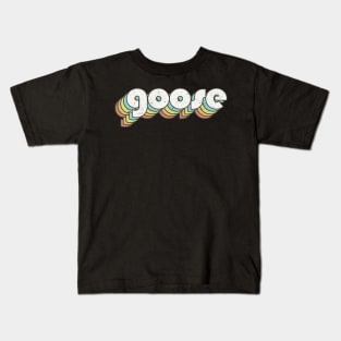 vintage color goose Kids T-Shirt